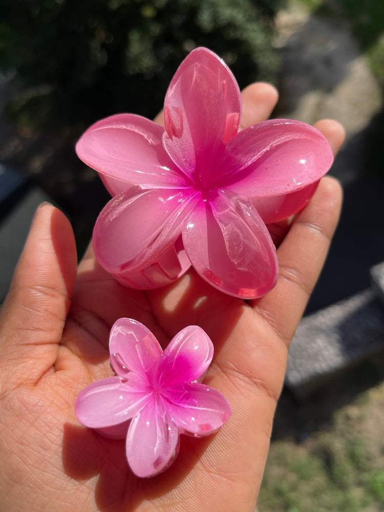 Pinces à cheveux fleur tropicale🌺