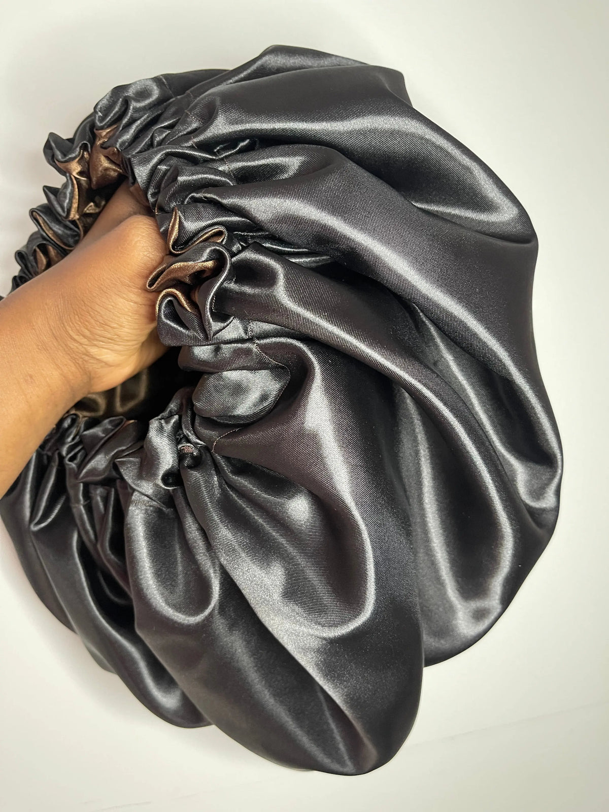 Bonnet de nuit en satin pour enfants réversible et ajustable