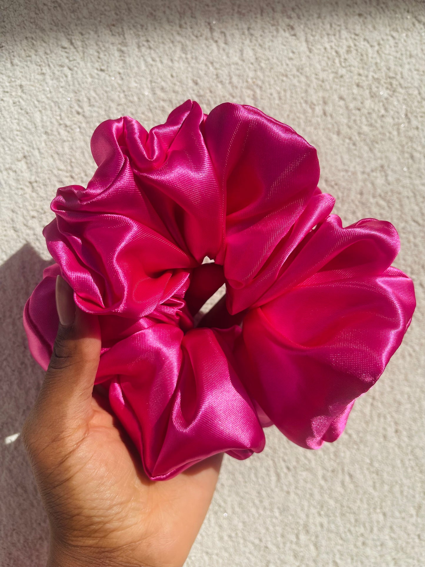 Chouchou en satin “ROSALY” XL