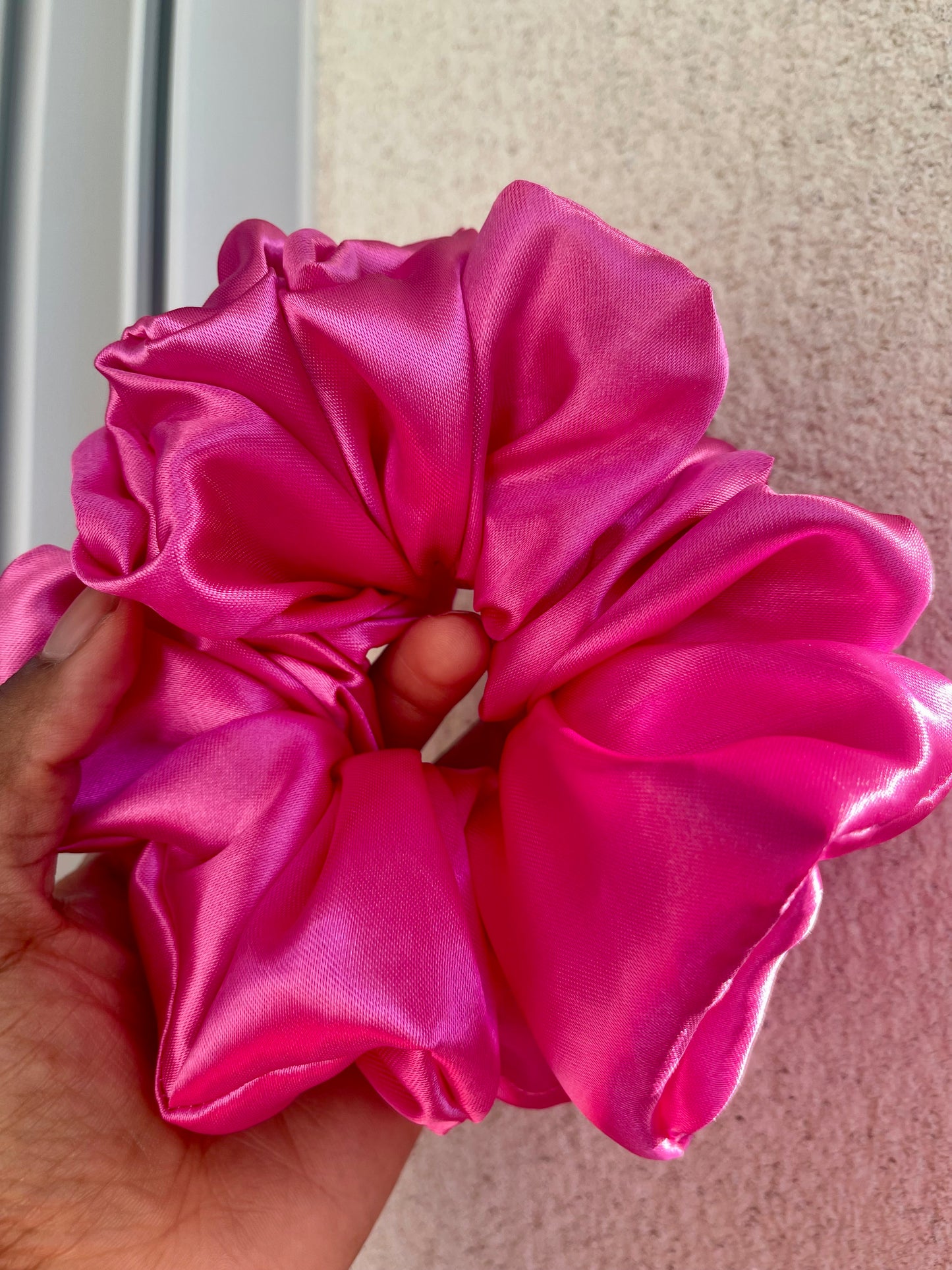 Chouchou en satin “ROSALY” XL