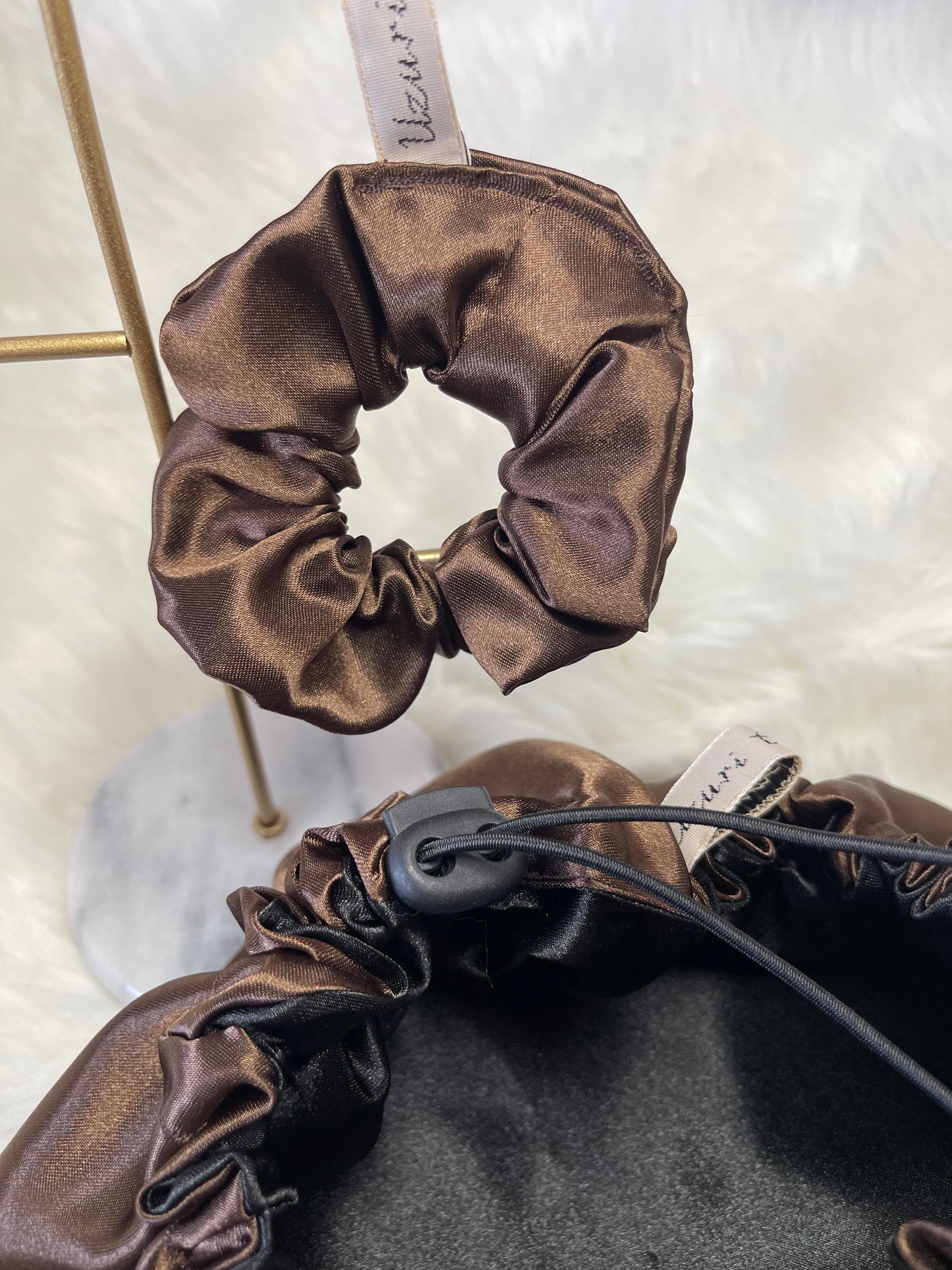 Bonnet de nuit enfant et chouchou UZURI CRÉATIONS