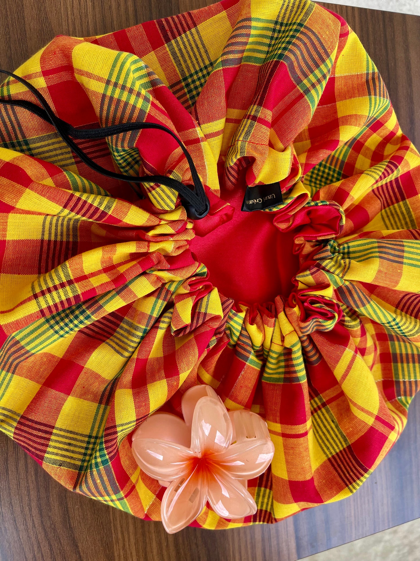 Bonnet en satin cheveux, en Madras, intérieur satiné | protection pour tout types de cheveux