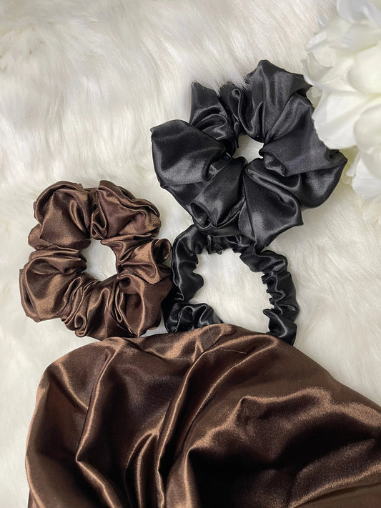 Pack bonnet de nuit et chouchous  “ MAYA” UZURI CRÉATIONS