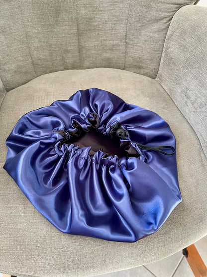 Bonnet en satin- bonnet de nuit pour cheveux- protection cheveux et hydratation- réversible et ajustable avec cordon