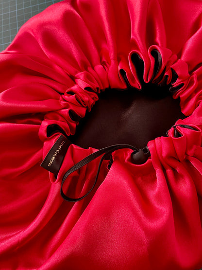 Bonnet en satin pour cheveux, réversible et ajustable pour dormir “ VALENTINO ”