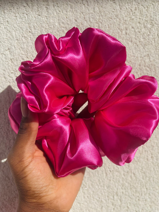 Chouchou en satin “ROSALY” XL