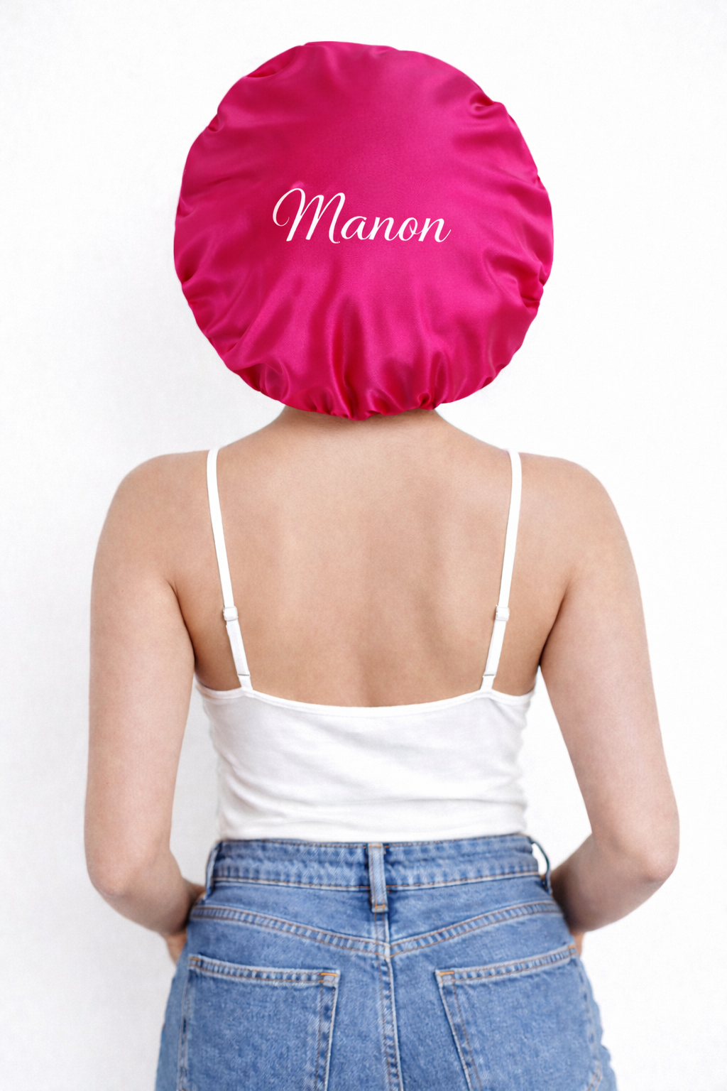 Bonnet en satin personnalisable