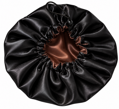 Bonnet en satin | bonnet de nuit réversible et ajustable  “MAYA”