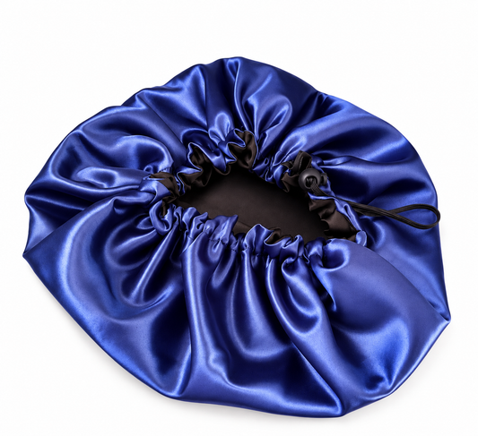 Bonnet en satin- bonnet de nuit pour cheveux- protection cheveux et hydratation- réversible et ajustable avec cordon