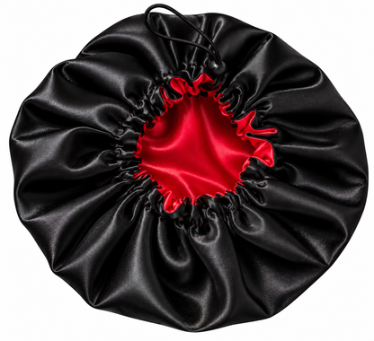 Bonnet en satin pour cheveux, réversible et ajustable pour dormir “ VALENTINO ”