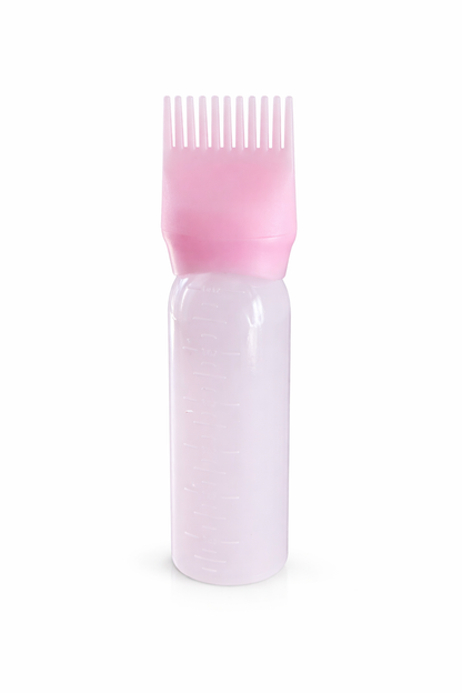 Flacon applicateur huile avec embout peigne - l’outil parfait pour nourrir votre cuir chevelu-( 200ml)