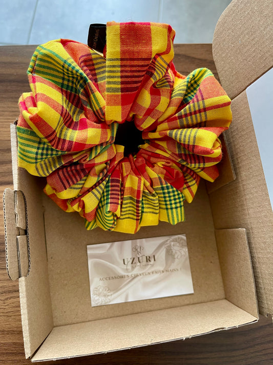 Chouchou XL en tissu Madras | Élégance et caractère