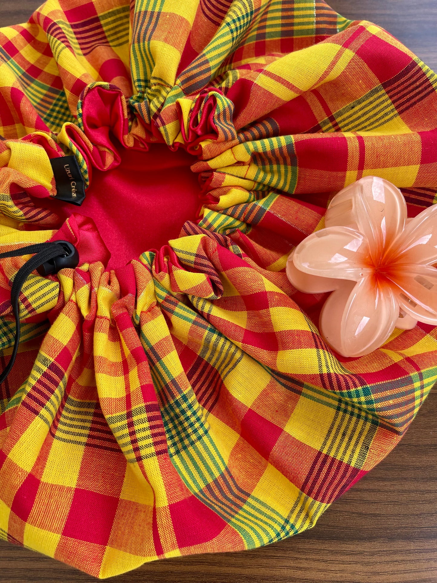 Bonnet en satin cheveux, en Madras, intérieur satiné | protection pour tout types de cheveux