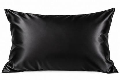 Taie d’oreiller en satin premium “ BLACK CHIC”