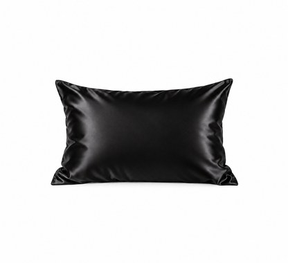 Taie d’oreiller en satin premium “ BLACK CHIC”