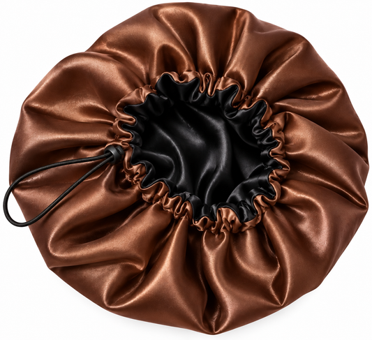 Bonnet en satin | bonnet de nuit réversible et ajustable  “MAYA”