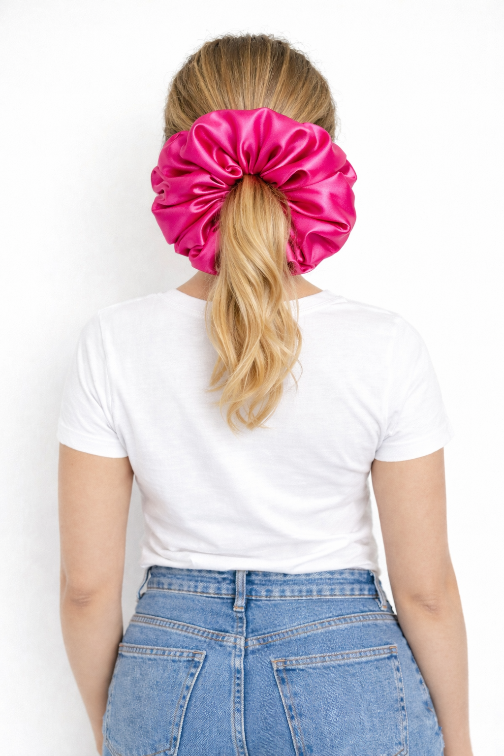 Chouchou en satin Premium “ROSALY” XL