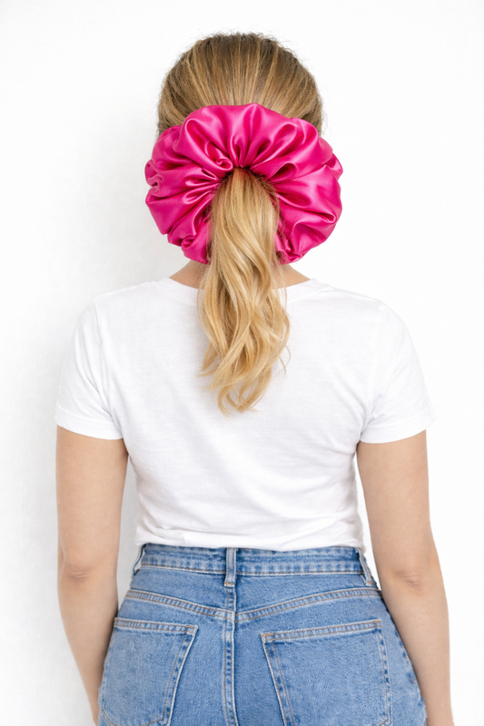 Chouchou en satin Premium “ROSALY” XL