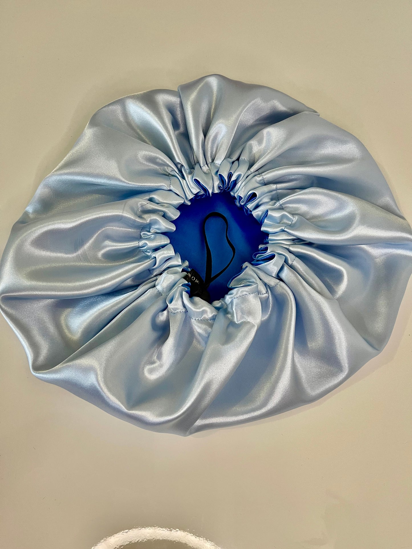 Bonnet en satin/ bonnet de nuit pour cheveux/ réversible et ajustable “OCÉAN”
