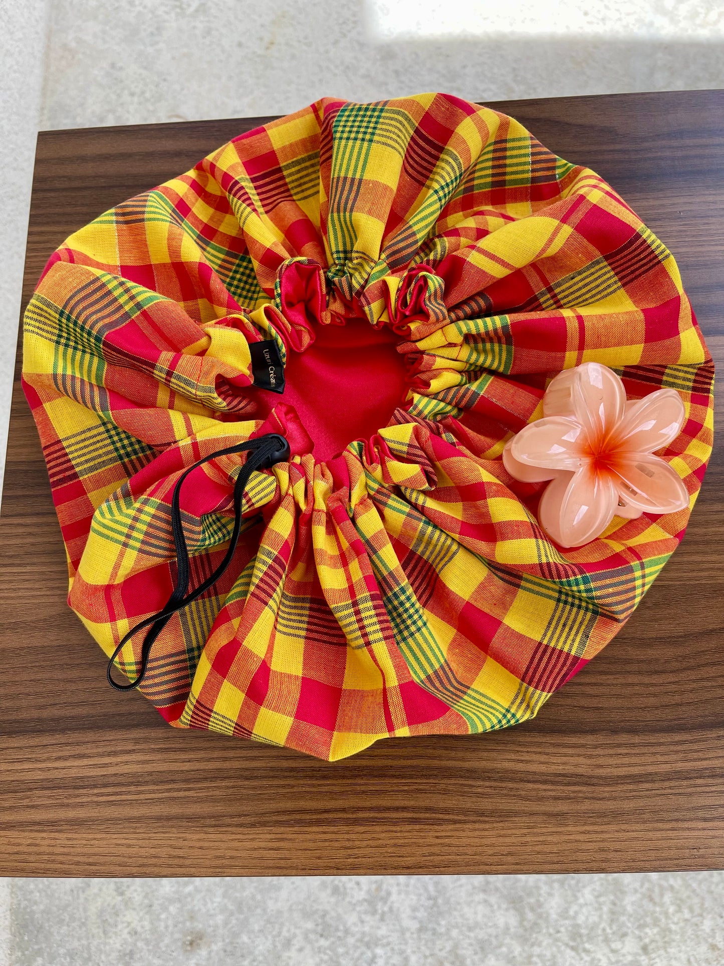 Bonnet en satin cheveux, en Madras, intérieur satiné | protection pour tout types de cheveux
