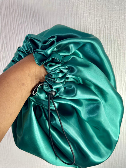Pack bonnet de nuit et chouchou “GREENY” UZURI CRÉATIONS
