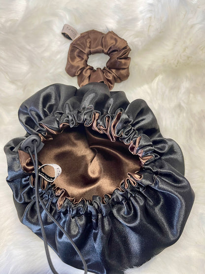 Bonnet de nuit enfant et chouchou UZURI CRÉATIONS