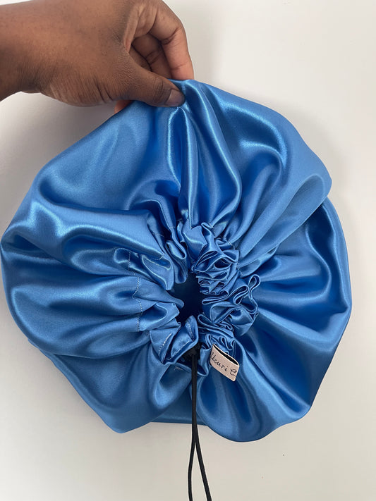Bonnet de nuit en satin ajustable “ OCÉANE ” UZURI CRÉATIONS