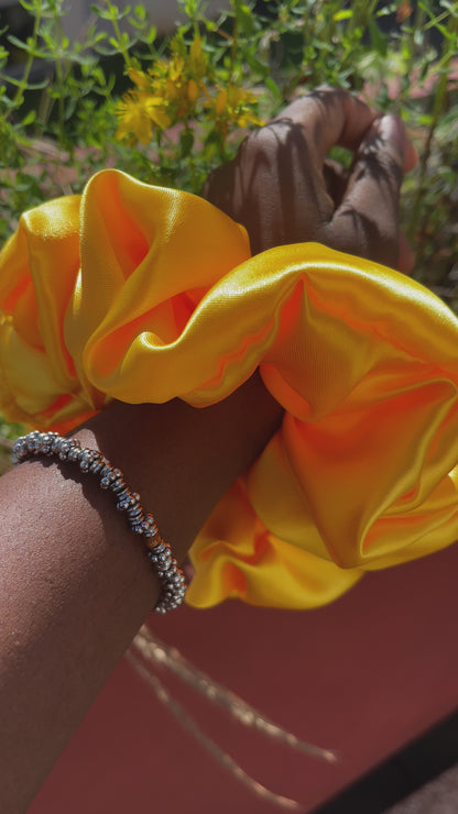 Chouchou en satin - chouchou pour cheveux “ SUN ” taille XL